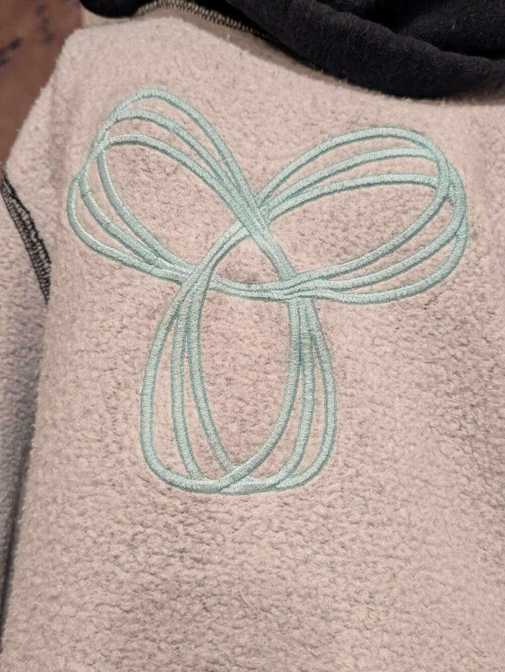 TNA Aritzia Charcoal Gray Baltic Hoodie with Teal Embroidered Logo Size Medium - Picture 7 of 10